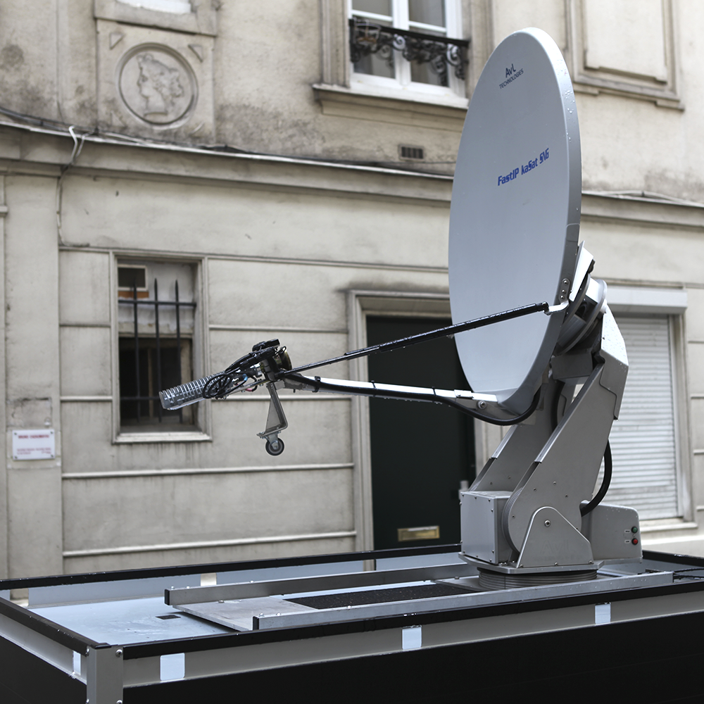 Transmission internet par satellite pour l'événementiel