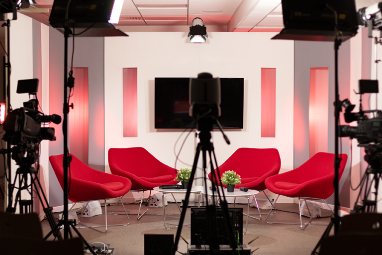 Studio de tournage de webinar diffusion en direct