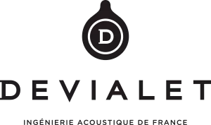 Logo de Devialet, acoustique française.