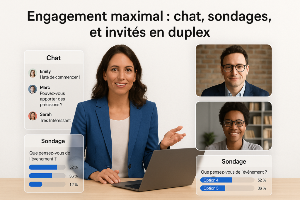 Découvrez nos solutions pour organiser votre séminaire digital et pour engager votre audience !