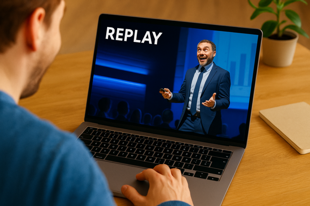 Prestation replay vidéo après diffusion Live